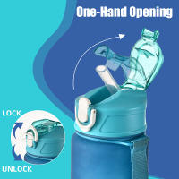 Botella De Agua Para Deportes Con Tapa De Desbloqueo Y Absorbedor De Tiempo Antirotura Y Fácil De Transportar Ideal Para Aventuras Al Aire Libre - details 11