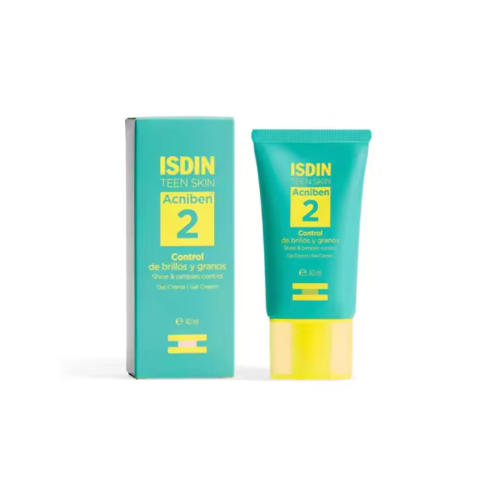 ISDIN ACNIBEN Gel Crema Control de Brillos y Granos 40 ml - Matifica y Reduce Granos - Textura Ligera - 1