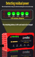 Cargador De Batería Para Coche Y Motocicleta 12V Inteligente Carga Rápida Con Pulso Y Mantenimiento Pantalla LED Moto Cargador De Batería - details 3