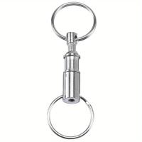 Llavero Desmontable Rápido 3pcs Doble Anillo Separable Llavero Botón Femenino Metal Para Joyería Y Componentes - details 5