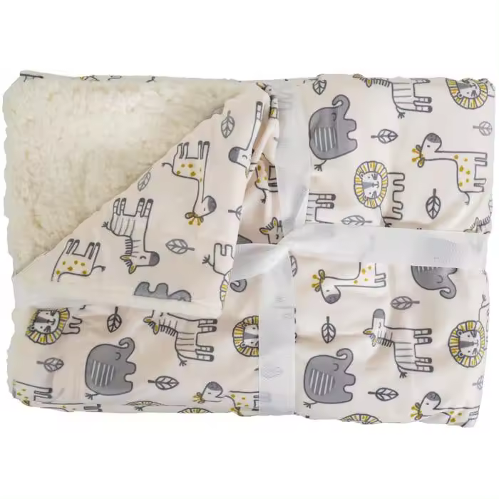Cobertor de bebé Cangaroo Shaggy beige - 1