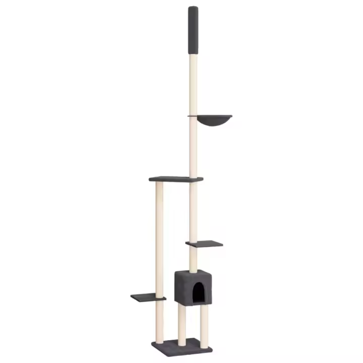 Árbol Rascador Gatos suelo a techo gris obscure258.5-284,5 cm - 1