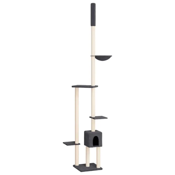 Árbol Rascador Gatos suelo a techo gris obscure258.5-284,5 cm - 1