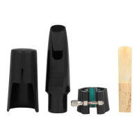 Juego De Accesorios Para Saxofón Tenor ND218: Boquilla + Sombrero + Clip + Regleta + Faja Dental ABS Brillante Magnético Negro Para Instrumentos De Viento - details 0