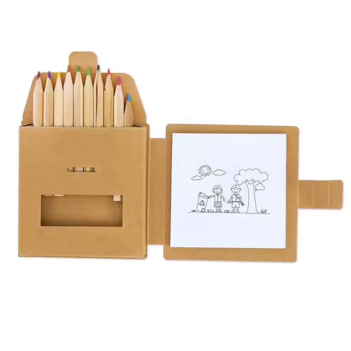 Pack de 6 a 30 unidades de Set infantil para colorear, Set con bloc de dibujo para colorear, 12 lápices de colores y bloc con dibujos, Regalos para niños, Detalles comunión, Recuerdo boda bautizo, Regalantes.com - 1