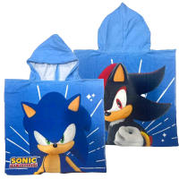 Sonic Toalla con Capucha Niños 50x50cm, Sonic The Hedgehog Toalla Infantil de Playa y Piscina, Poncho Niña y Niño, Toalla de Baño Microfibra - details 2