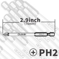 Juego De Puntas De Destornillador Impacto Phillips De Aluminio Y Acero 70mm 3/8/15 Piezas Alta Calidad Para Uso En Oficina Y Hogar Industrial - details 7