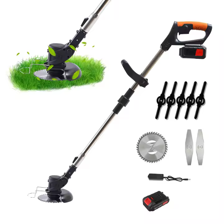 Cortacésped eléctrico inalámbrico de 850W, cortador potente de 18000PRM, herramienta de jardín ajustable con 2 baterías de piezas y 24V - 1