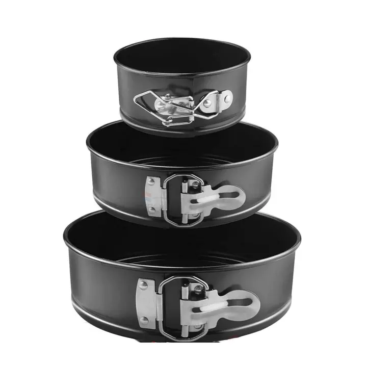 GREATOOL Molde de Horno Desmontable, Molde deBizcocho, 3 Piezas Molde Tarta Desmontable Moldes para Pasteles - 1