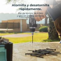 Cecotec 187 PowerGyro 4000 Light Atornillador con batería 3 6V 1.500mAh. Convertible 2en1. Par de apriete regulable hasta 6Nm. Luz LED integrada y modo linterna. Velocidad 200rpm. - details 1