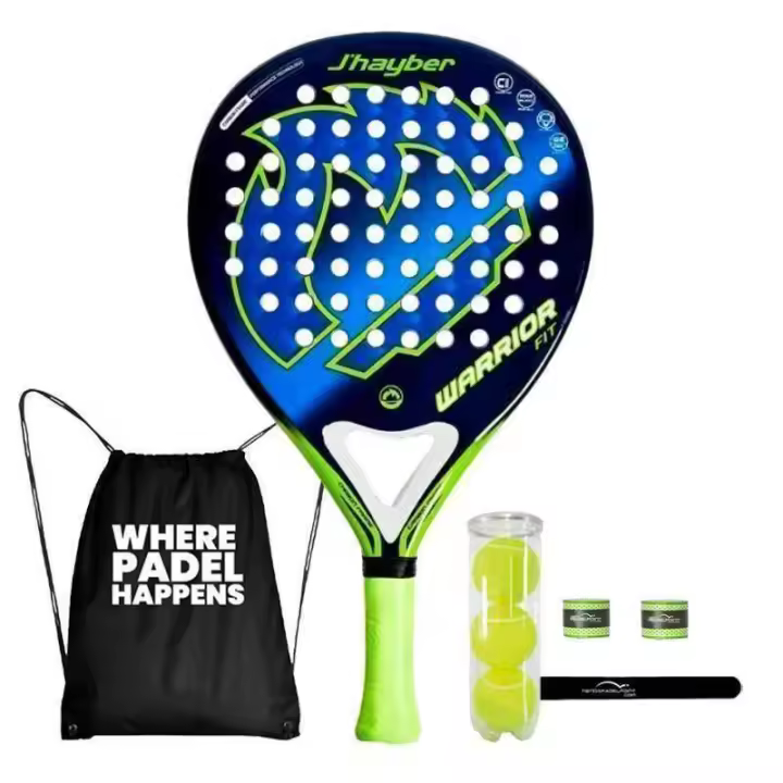 Pala de Pádel Jhayber Warrior Fit 2021 con Fibra de Carbono y Vidrio para Mayor Rigidez y Calidad - 1