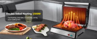 AIGOSTAR Sandwicheras y Panini, Parrilla Eléctrica, Grill ( Apertura de 180º,Placas Antiadherentes,1500W) - details 1