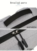 Bolsos,1PC Mochara gris para portátil de Negocios, Bolsa de viaje Ligera de Tela con Correa ajustable, cerre de Cremallera, forro de poliéster, detalle de Hilo de Coser, diseño de Cordones PARA LA Escuela, Actividades al Aire Libre - details 28