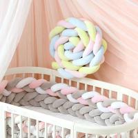 Protector De Cuna Para Bebé Con Nudo Y Trencita Almohadilla De Cojín Anticolisión Decoración De Habitación Infantil 1M/2M/3M/4M Tamaño Plush Material Algodón - details 5