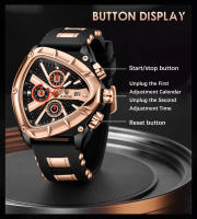 Reloj De Pulsera LIGE Para Hombre Cronógrafo Deportivo De Cuarzo Lujo Resistente Al Agua Y Luminoso Con Correa De Silicona - details 5
