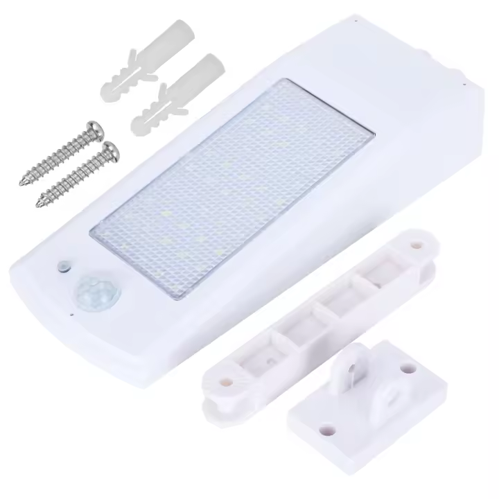 Lámpara solar con sensor de movimiento LED, impermeable, para pared, farola, jardín, patio, exterior - 1