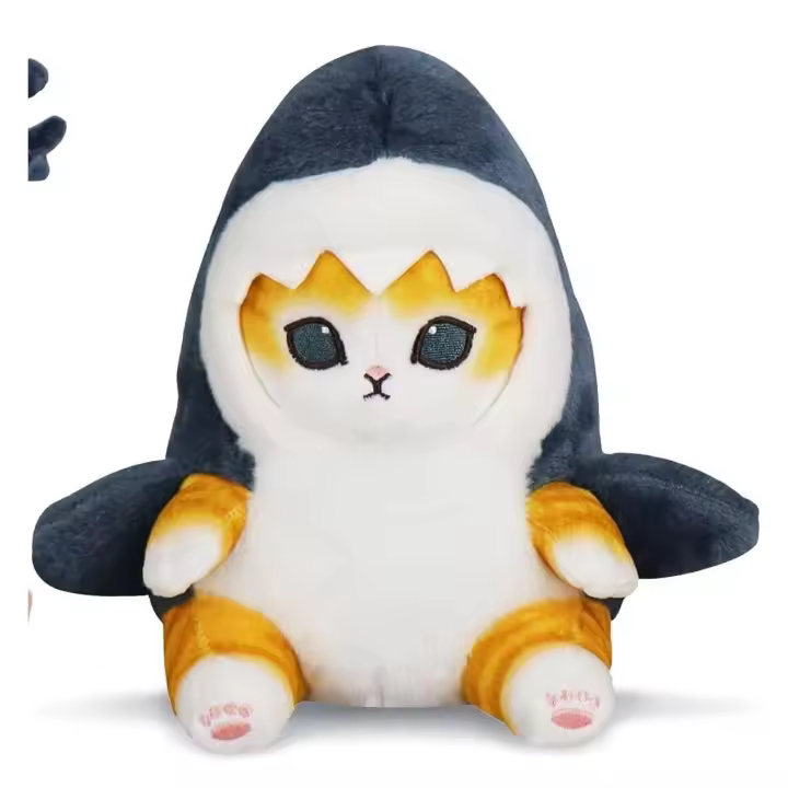 Juguete de muñeca de tiburón gato, juguete de felpa de tiburón gato, animal de tiburón gato de felpa, peluche de tiburón gato - 1
