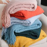 Manta Bohemia Blanca Texturizada Grande Tejida Vintage Lujo Para Cama Sofá Cubierta De Manta De Algodón Acrílico 100% - details 16