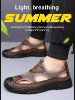 Sandalias Para Hombre Estilo Nuevo Slip-on Transpirables Con Suela Gruesa Y Ligera Zapatillas Casuales De Malla Sandalias Holgadas - details 6