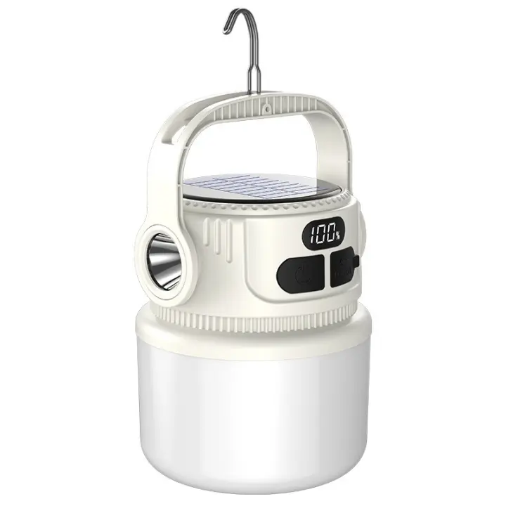Rechargeable LED Camping Lantern Portable LED Camping Flashlight Solar Rechargeable Waterproof Outdoor Supplies（1） - 1
