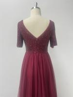Vestido De Noche Elegante Para Mujer Con Doble V-Neck Y Volante A-Line Con Lentejuelas Vestido De Cocodrilo Para Fiesta Y Eventos Formales - details 20