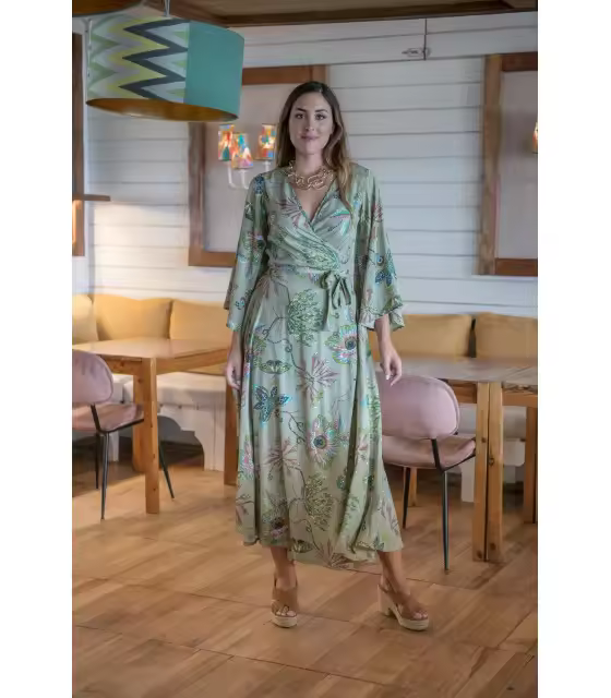 VESTIDO BOSQUE KIMONO SUNSET AND MOON  PV2245C - 1