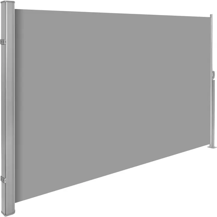 Tectake - Toldo lateral retráctil, Protección de privacidad hasta 3 m, 240 g/m², Separador de espacios, Tela de toldo impermeable, Aluminio, Enrollado automático, Protección del sol y viento, Toldo o biombo de exterior, Para terraza - 1