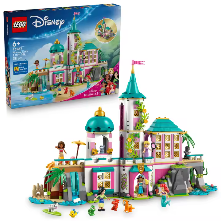 [PREVENTA] LEGO® | Disney Castillo de las Princesas y Mascotas Reales Juego de Construcción de Juguetes, Fantástica Idea de Regalo Para Niñas, Niños y Fans a Partir de 6 Años 43267 - 1
