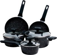 -Katería de Cocina de Aluminio con Antiadherente【 8 Piezas 】sin PFOA y PFOS | 3 Ollas (Ø16/20/24 cm), 3 Tapas Y 2 Sartenes (Ø20/24 cm) para Todas Las Cocinas, incluido Inducción (Onix) - details 0