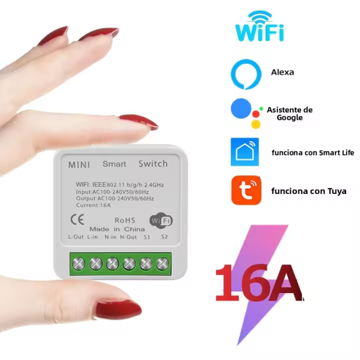 Interruptor Inteligente WiFi Zigbee 3.0 Mini 16A 2.4G DIY Automático Módulo De Control 2 Maneras Compatible Con Alexa Google Home Alice - 1