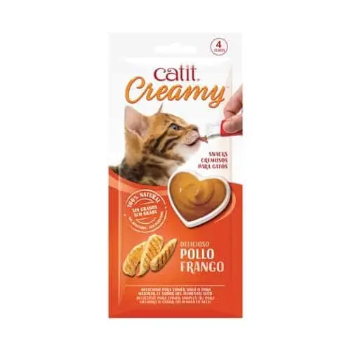 Catit Creamy Snack Liquido Pollo 4x10g - 1