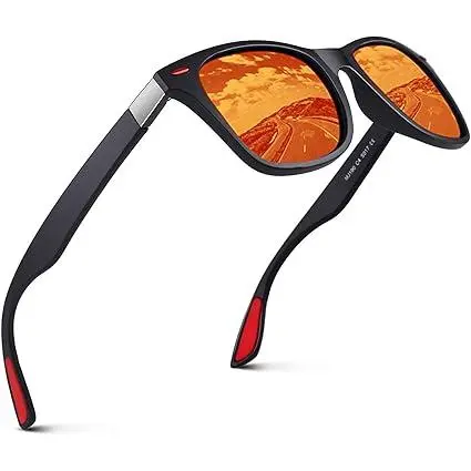 Gafas de sol polarizadas para hombres y mujeres: gafas de sol con protección UV400 para viajar y conducir: gafas de sol polarizadas flexibles y ligeras, color negro - 1