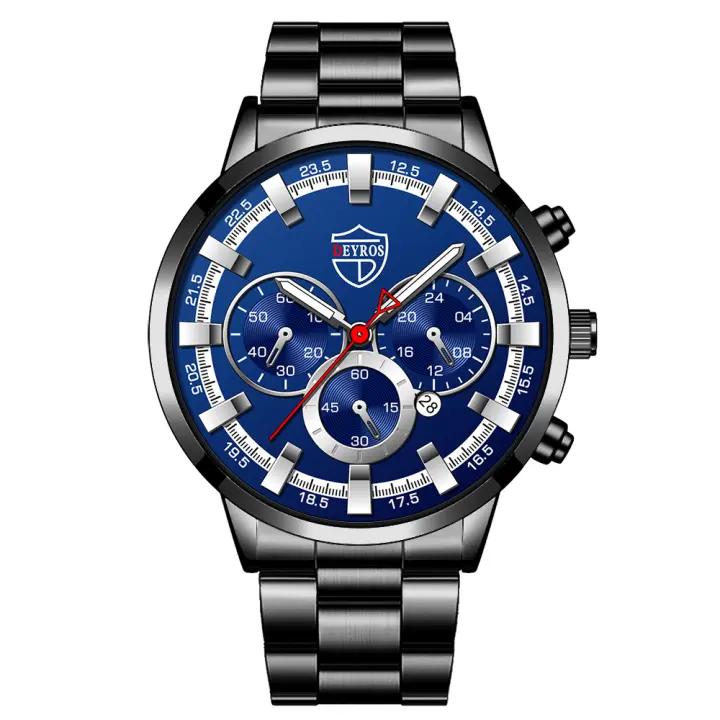 Reloj De Pulsera De Lujo Para Hombre Acero Inoxidable Calendario Luminoso Manos Cuarzo Estilo Casual Reloj Masculino - 1