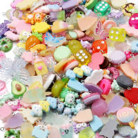 10Pcs Colgantes De Frutas Y Animales Mixtos Para Manualidades Joyería Pendientes Y Llaveros Hechos En Resina Acrylic Multicolor - details 2