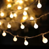 Luces De Cadena De Bolas LED 10M Para Exteriores Decoración De Fiesta Hogar Boda Jardín Navidad Luces De Navidad Fairy - details 0
