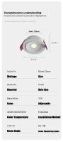 Spotlight LED Pequeño Ángulo De Haz 5W 7W 9W 3 8 15 Grados Para Iluminación De Techo Arte Hogar Museo Foco Incorporado - details 16