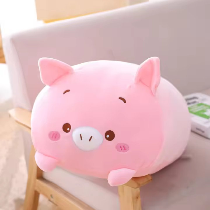 Almohada De Peluche Suave Con Dibujos De Animales 20cm Juguete De Peluche Para Niños Muñeco De Terciopelo Grueso De Cerdito Gato Oso Regalo De Cumpleaños - 1