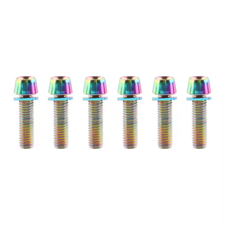 Tornillos De Manillar De Bicicleta M5x18 Acero Inoxidable 6pcs Tornillos Para Manillar De Montaña Y Carretera Bicicleta Herramientas De Reparación - 1