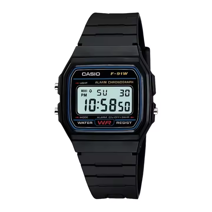 Reloj digital Vintage Informal Casio f91w retro - alarma luz led (Original) - 1