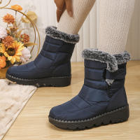 Botas De Nieve Impermeables Antideslizantes Para Mujer Con Peluche Sintética Abrazadera De Plataforma Botines De Invierno Calientes Talla 35-44 - details 15
