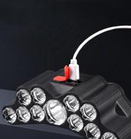 Linterna Frontal LED 5/11 Recargable Por USB Con Batería 18650 Integrada Lámpara De Mano Para Pesca Y Actividades Al Aire Libre - details 8