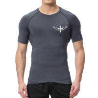 Camiseta De Compresión Para Hombres Con Imagen De Alas Cristianas Deporte Tees Top Para Gimnasio Running Camiseta Básica - details 7
