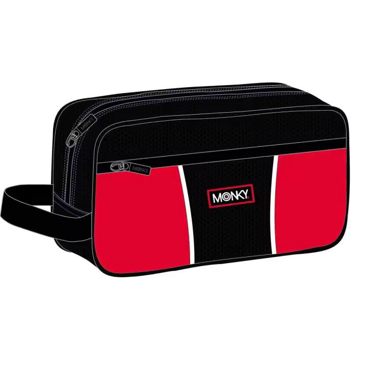 Monky Neceser Zapatillero Rojo 28cm Producto Oficial para Niños y Niñas - 1