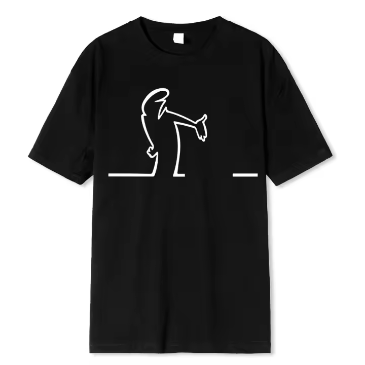 Camiseta De Algodón Puro Para Hombre Con Impresión De Serie De TV La Linea Estilo Callejero Casual Cómoda Y Transpirable - 1