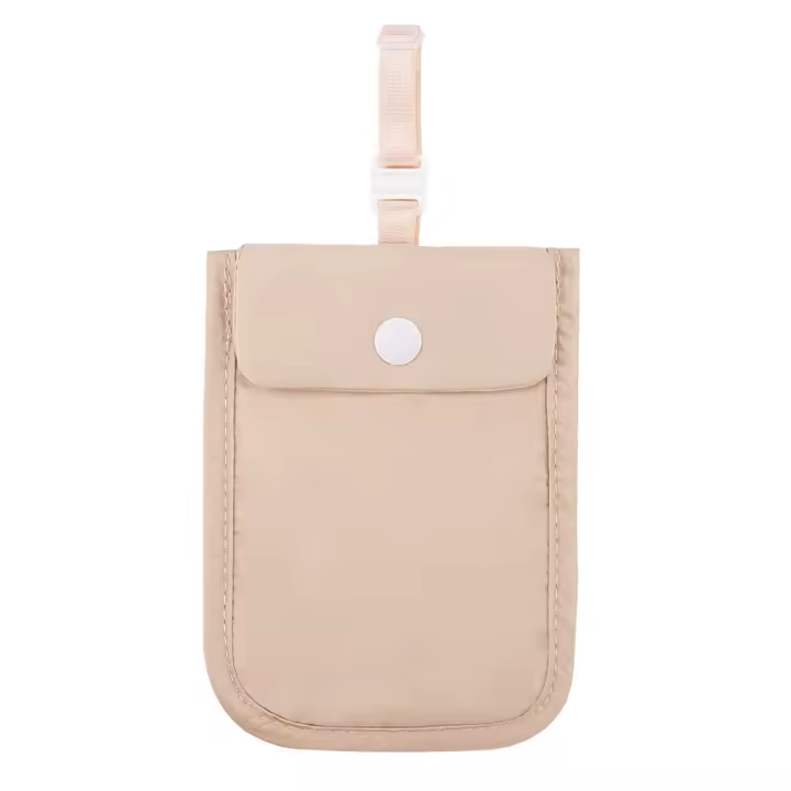 Billetera Oculta Para Mujer Color Sólido Segura De Viaje Con Cierre De Flap Funda De Dinero En Cinturón Antipickpocket De Algodón Para Valores - 1