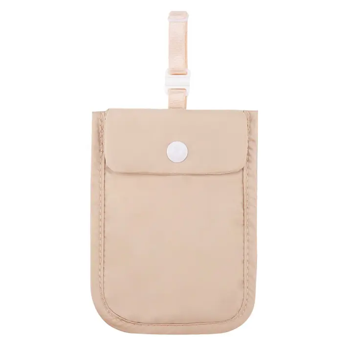 Billetera Oculta Para Mujer Color Sólido Segura De Viaje Con Cierre De Flap Funda De Dinero En Cinturón Antipickpocket De Algodón Para Valores - 1