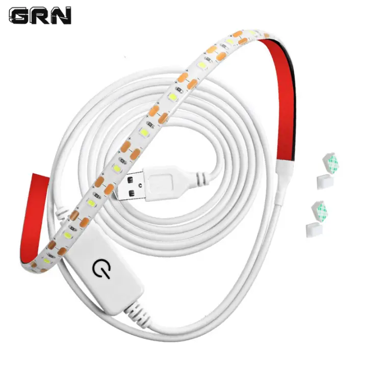 Kit De Luz LED Flexible Para Máquina De Costura USB 5V 1m 2m 3m SMD2835 Blanca Con Interruptor Táctil Para Armario Cocina - 1
