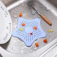 5 unidades de ducha y fregadero de silicona en forma de estrella TERS, guardias de pelo de bañera y fregadero de la cocina de alcantarillado TERS, se puede utilizar para duchas de baño - details 2