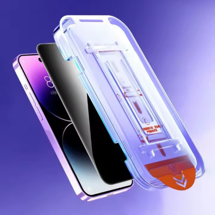 Protector De Pantalla De Vidrio Templado SKIG Para iPhone 15 14 13 12 pro Max plus Anti-Spy Auto-Borrado De Polvo Para Pantalla 15Pro - 1