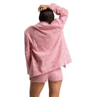 Conjunto rosa lentejuelas mujer – look fiesta dos piezas elegante – WA Wild Animal - details 2